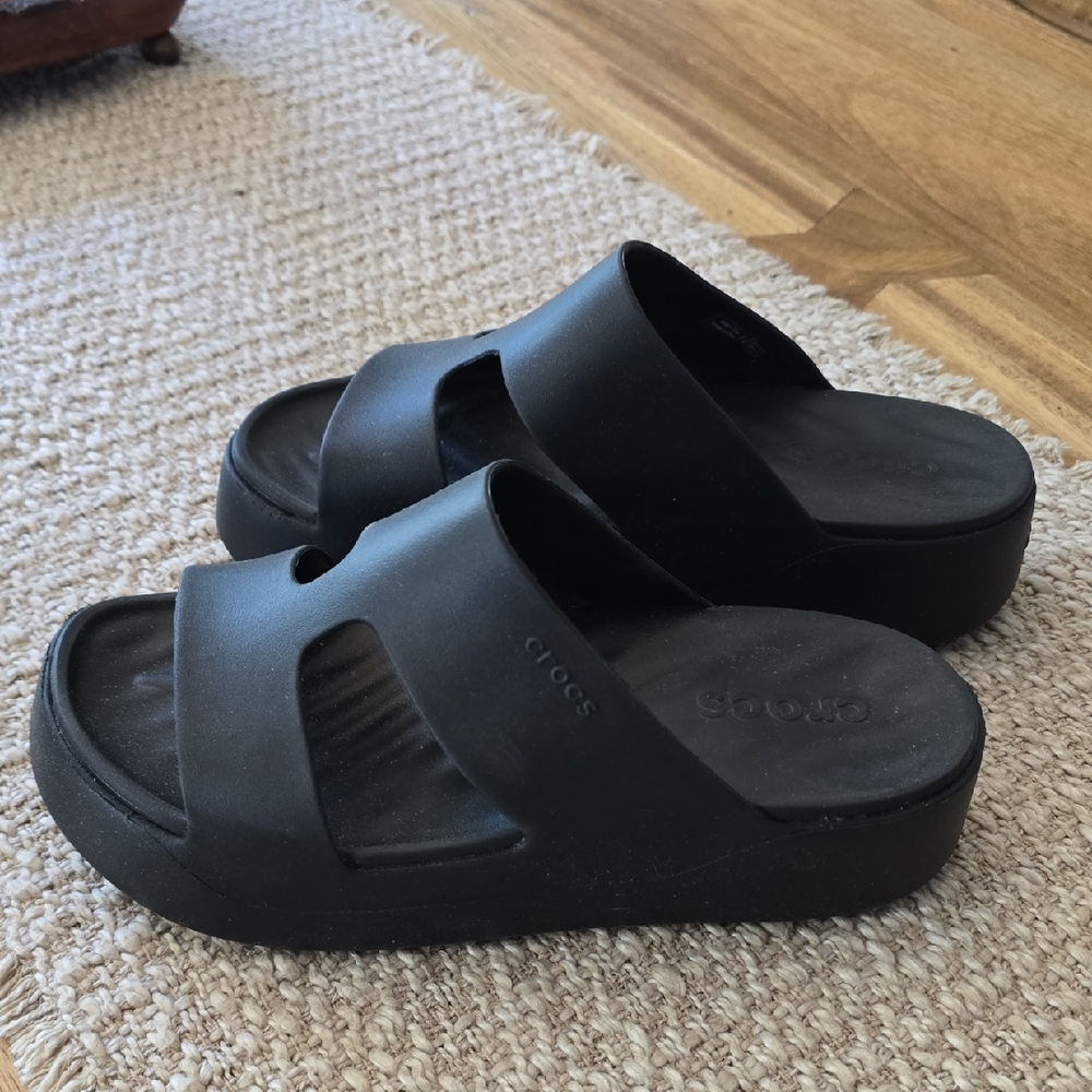 CROCS Black Mules Modern Comfort Clogs